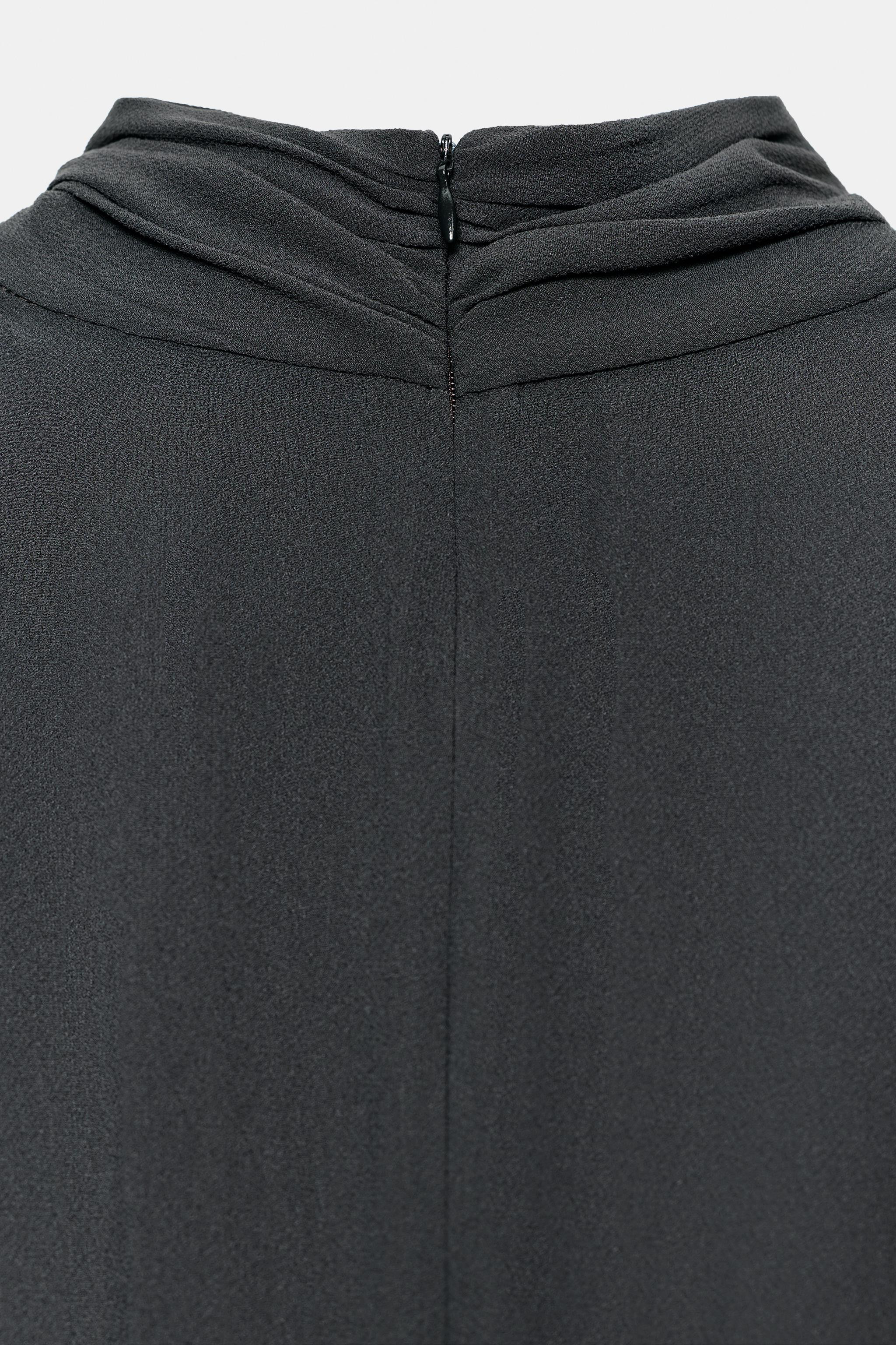 SHORT DRESS WITH VELVET AND RUFFLES | Zara UK