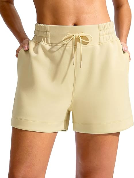 Soothfeel Women's Sweat Shorts High Waisted Drawstring 3" Athletic Workout Gym Summer Comfy Soft ... | Amazon (US)