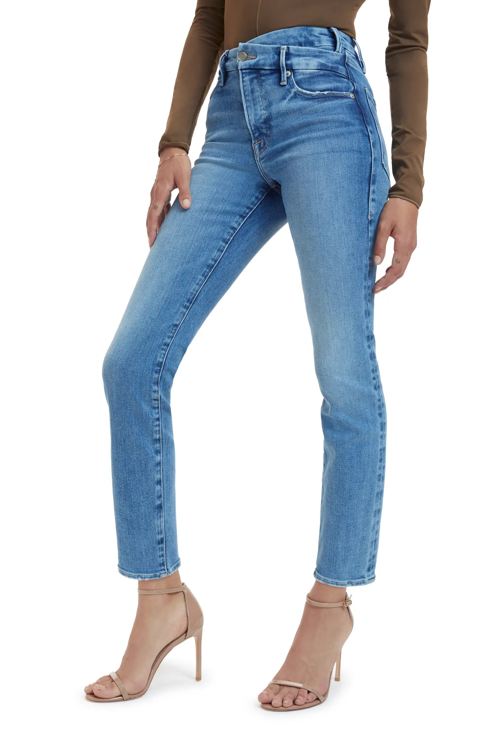 Good Classic Crossover High Waist Jeans | Nordstrom