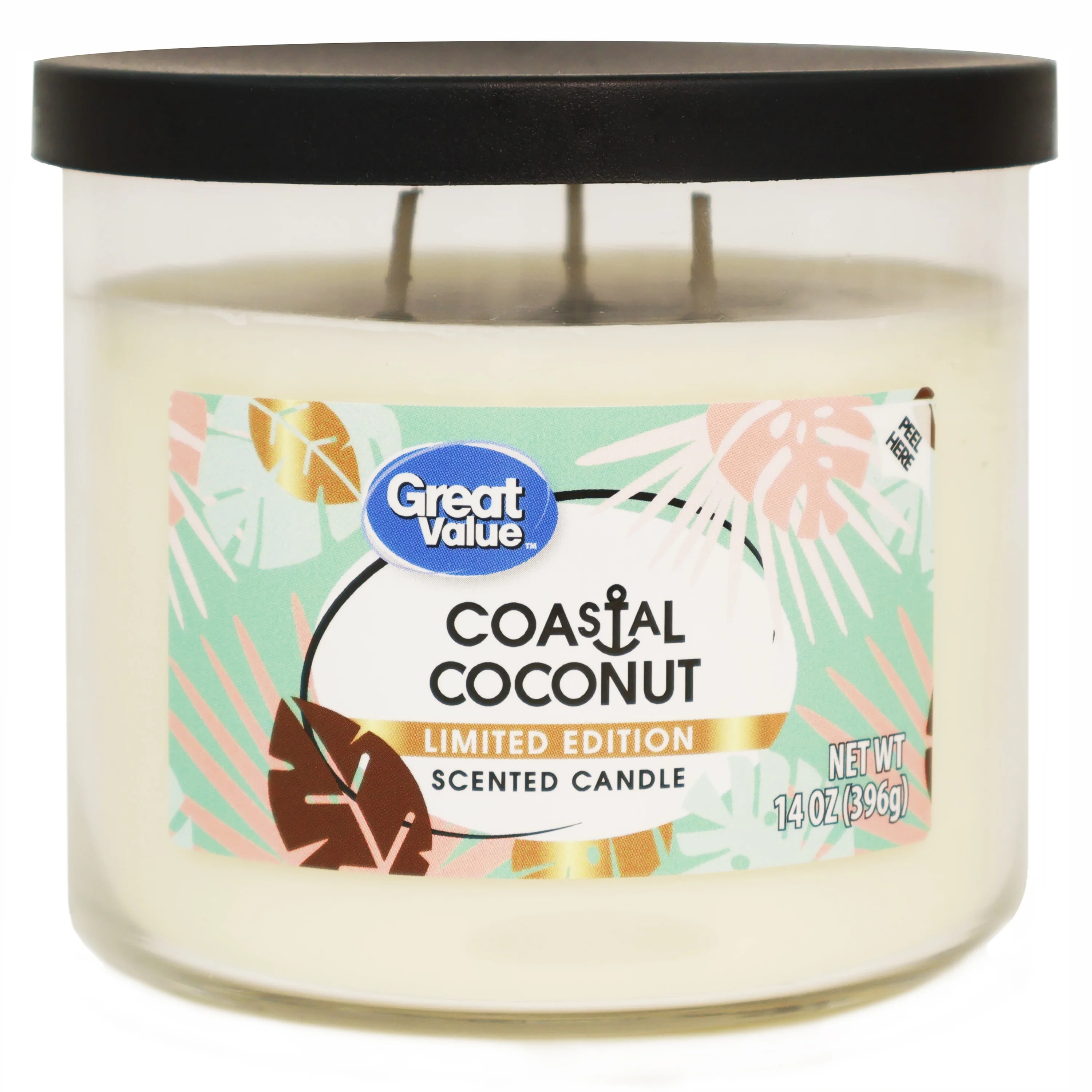 Great Value Limited Edition Coastal Coconut Candle, 14 OZ | Walmart (US)
