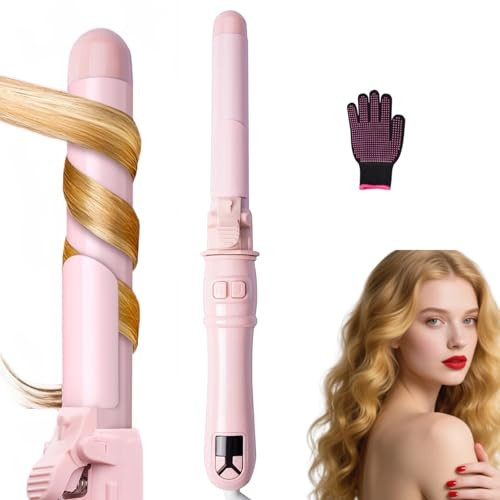 1.1 inch Automatic Curling Wand Rotating Curling Iron for Long Short Hair, Automatic Hair Curler with LED Display, Professional Hair Styling Irons Fast Heating | Amazon (US)