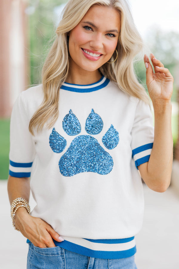Stay In Character White Wildcats Sweater | The Mint Julep Boutique