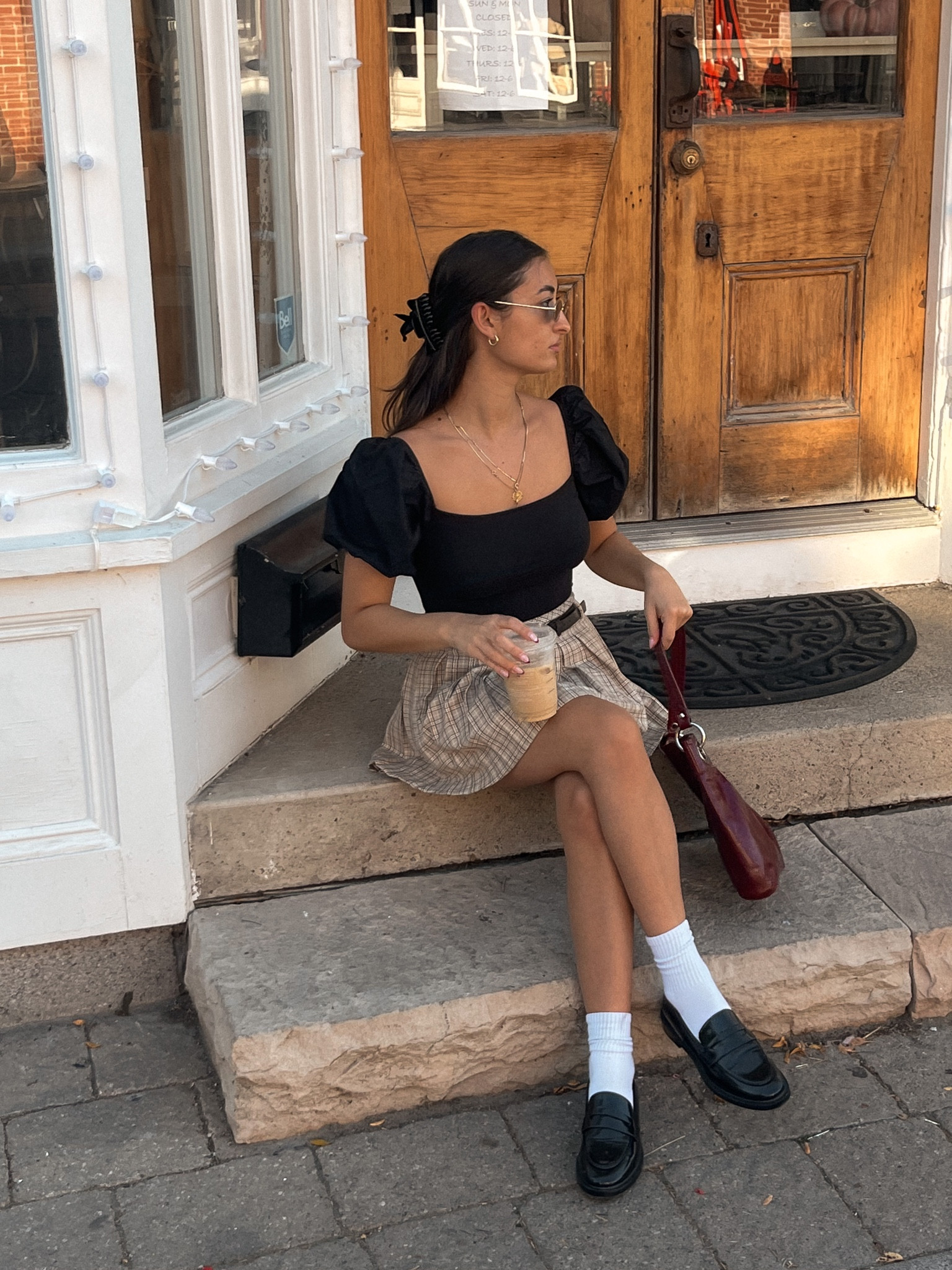 Mini skirt and loafers are THE fall uniform 🧸🍂🧺🎞️ #falloutfitinspo #autumnoutfits #miniskirts 

#LTKfindsunder100 #LTKfindsunder50 #LTKSeasonal