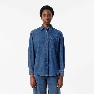Women's Oversized Denim Pocket Shirt | Lacoste (US)