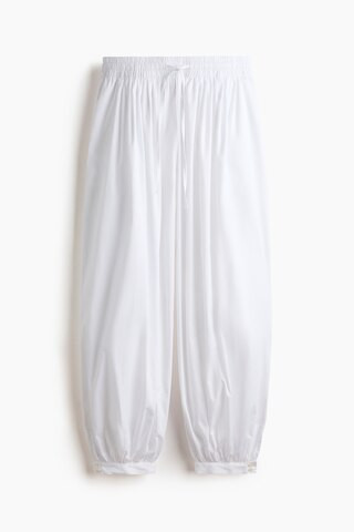 H & M - Cotton Balloon-Leg Pants - White | H&M (US + CA)