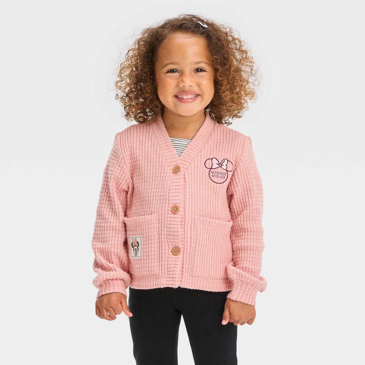 Toddler Girls' Mickey Mouse & Friends Cardigan - Pink | Target