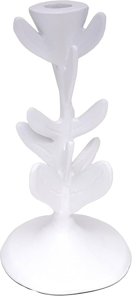 Home Artistic Candlestick Holder Antique White Indoor Decorative Ceramic Candle Holder Décor - 9... | Amazon (US)