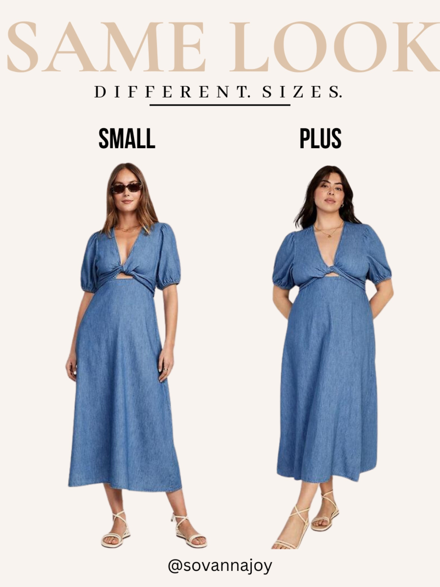 Puff Sleeve Tie Front Maxi Dress | Plus Size Friendly 

#LTKunder100 #LTKFind #LTKcurves
