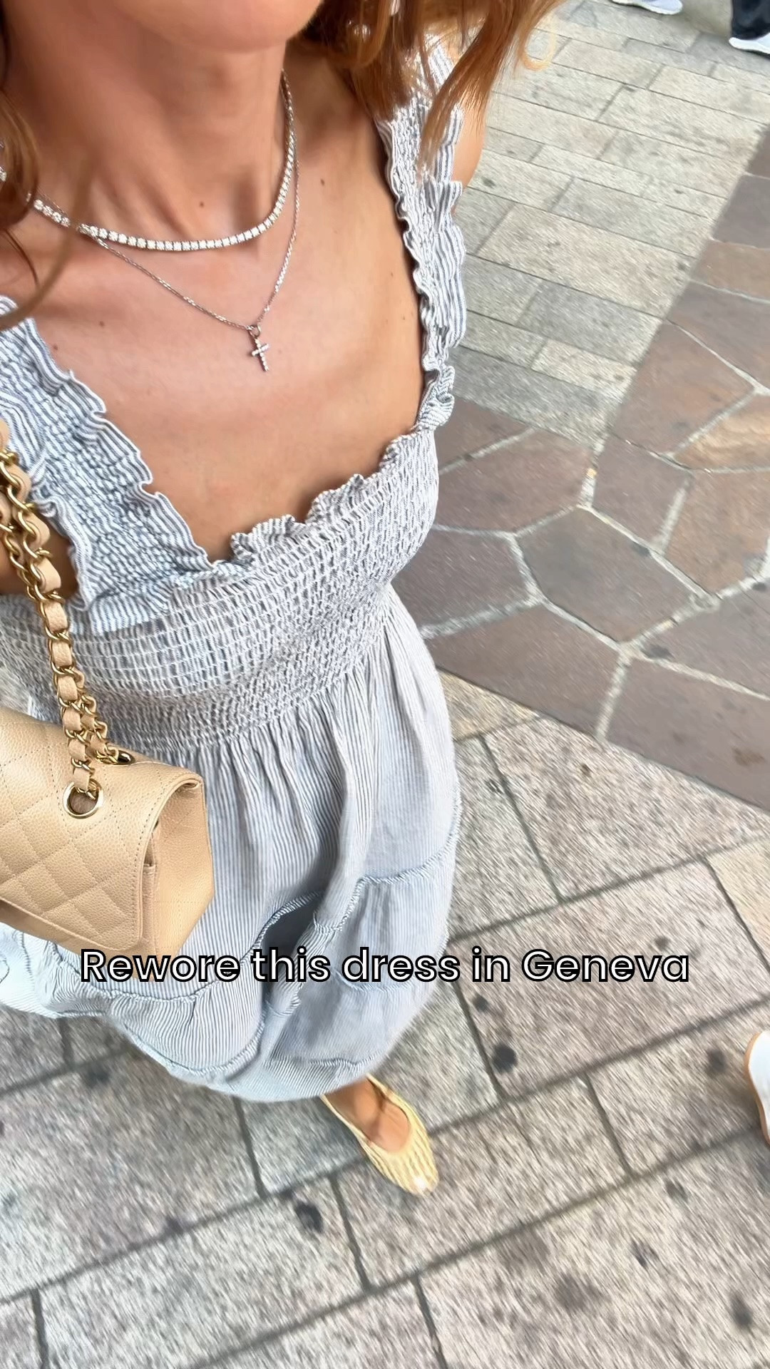 My outfit of the day. Mom outfit. Elevated casual outfit. 100% European linen midi dress. My Geneva outfit of the day. Summer dress. Summer outfit. Europe outfit. Vacation outfit. Resort outfit. Coastal outfit. Resort wear. Woven ballet flats are TTS.

#LTKootd #LTKTravel #LTKPetite