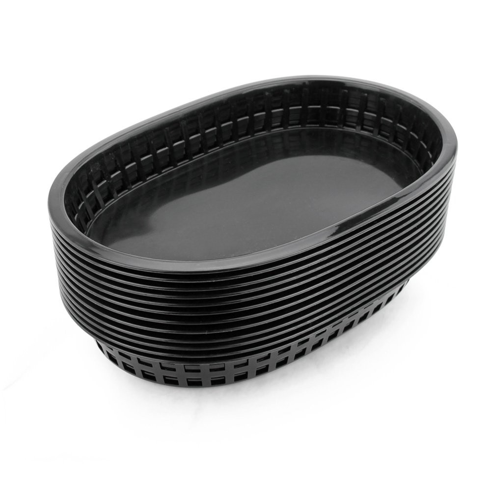 New Star Foodservice 44041 Fast Food Baskets, 10.5 x 7 Inch, Set of 12, Black | Amazon (US)