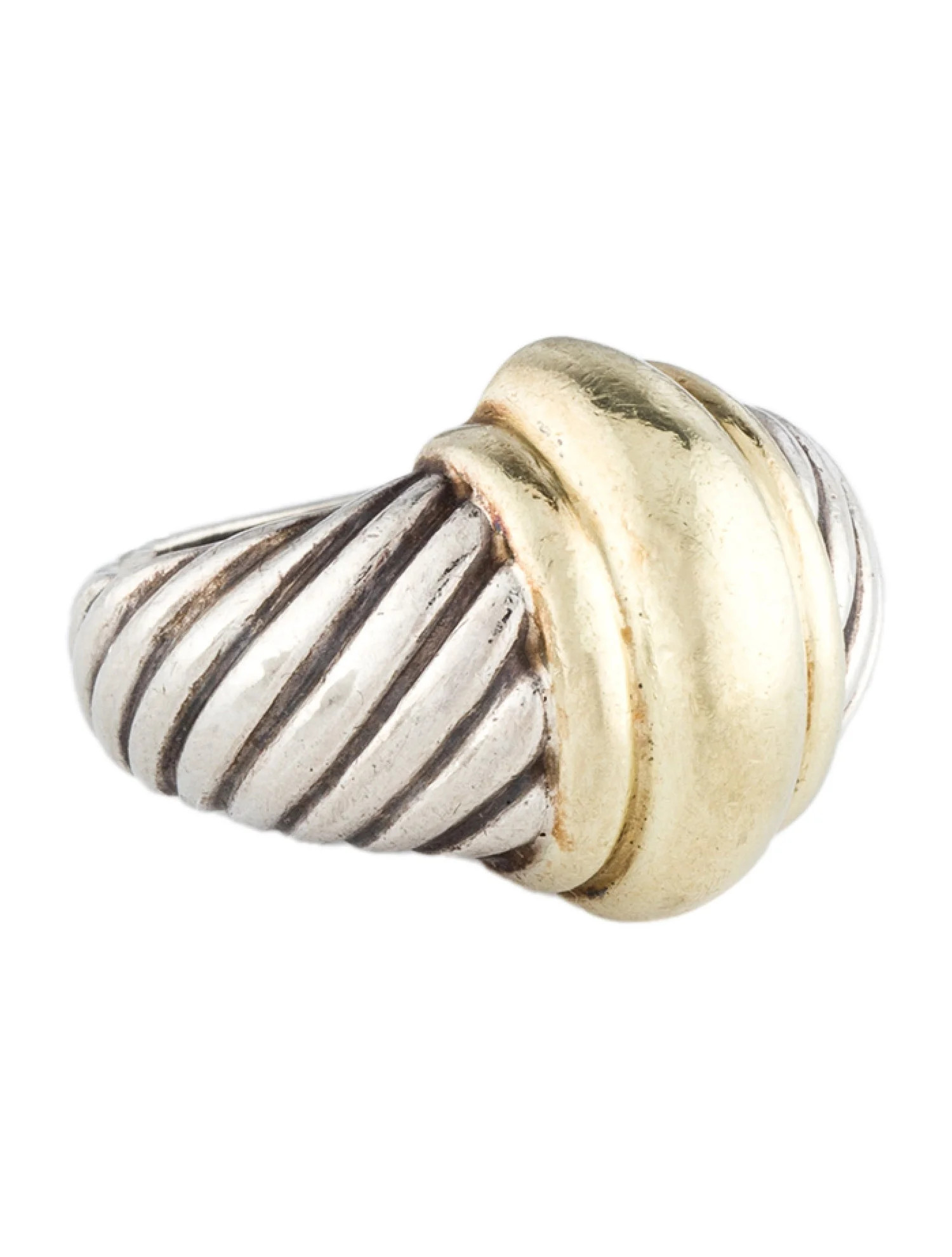 Two-Tone Dome Cable Ring | The RealReal