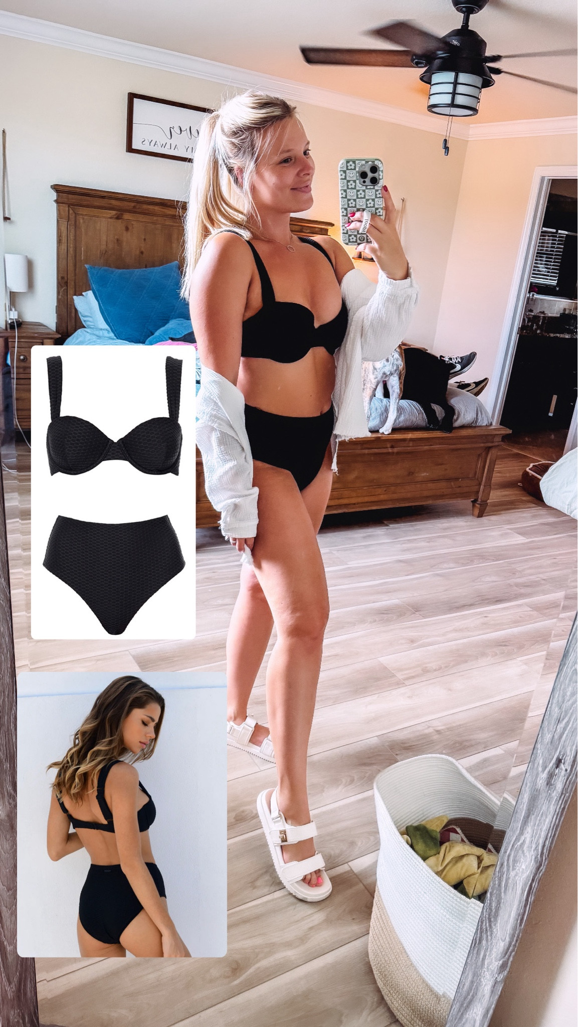 Another Vetchy swimmie that is mama approved! Full coverage and comfortable. This suit has such a unique texture to it which elevates it from your usual black 2 piece! 

#vetchy #ad

#LTKKids #LTKMidsize #LTKSeasonal