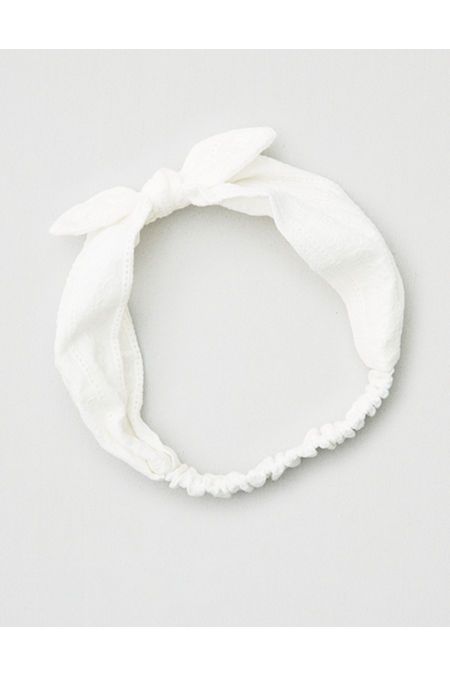 AE Eyelet Soft Bow Headband | American Eagle Outfitters (US & CA)