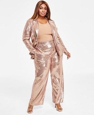 Trendy Plus Size Trendy Plus Size Sequined Blazer | Macy's