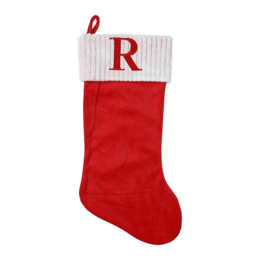 Red Monogram Christmas Stocking | Five Below