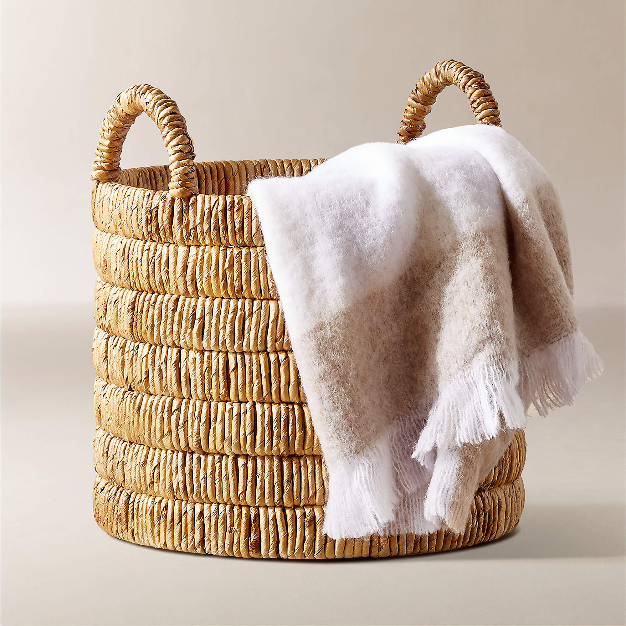 Milos Modern Handwoven Decorative Storage Basket Large + Reviews | CB2 | CB2