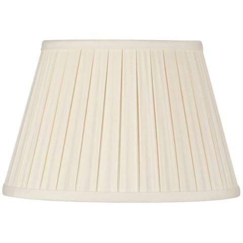 Eggshell Linen Empire Box Pleat Lamp Shade 10x16x10 (Spider) | Lamps Plus