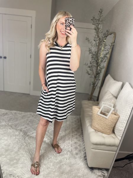 Weekend Walmart wins try on 
Black and white stripe $10 dress- medium 

#LTKshoecrush #LTKunder50 #LTKstyletip