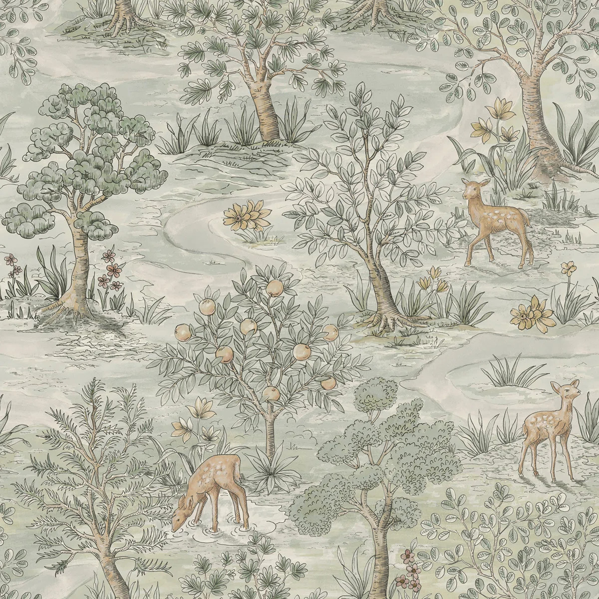 Bramble Wintergreen Peel and Stick Wallpaper | Wayfair North America