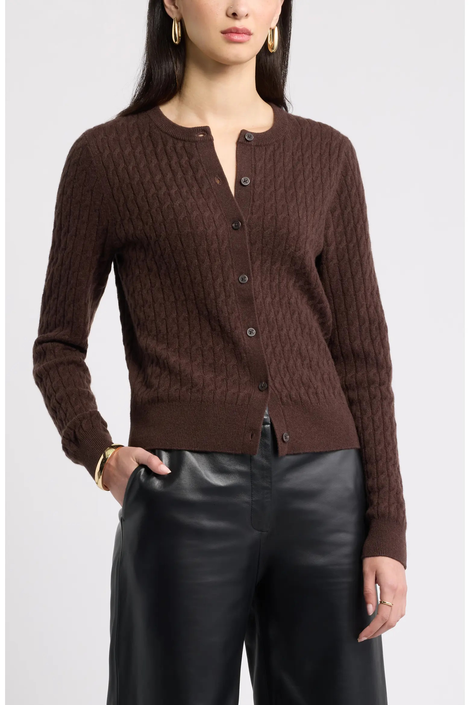 Nordstrom Cashmere Mini Cable Cardigan (Women) | Nordstrom | Nordstrom
