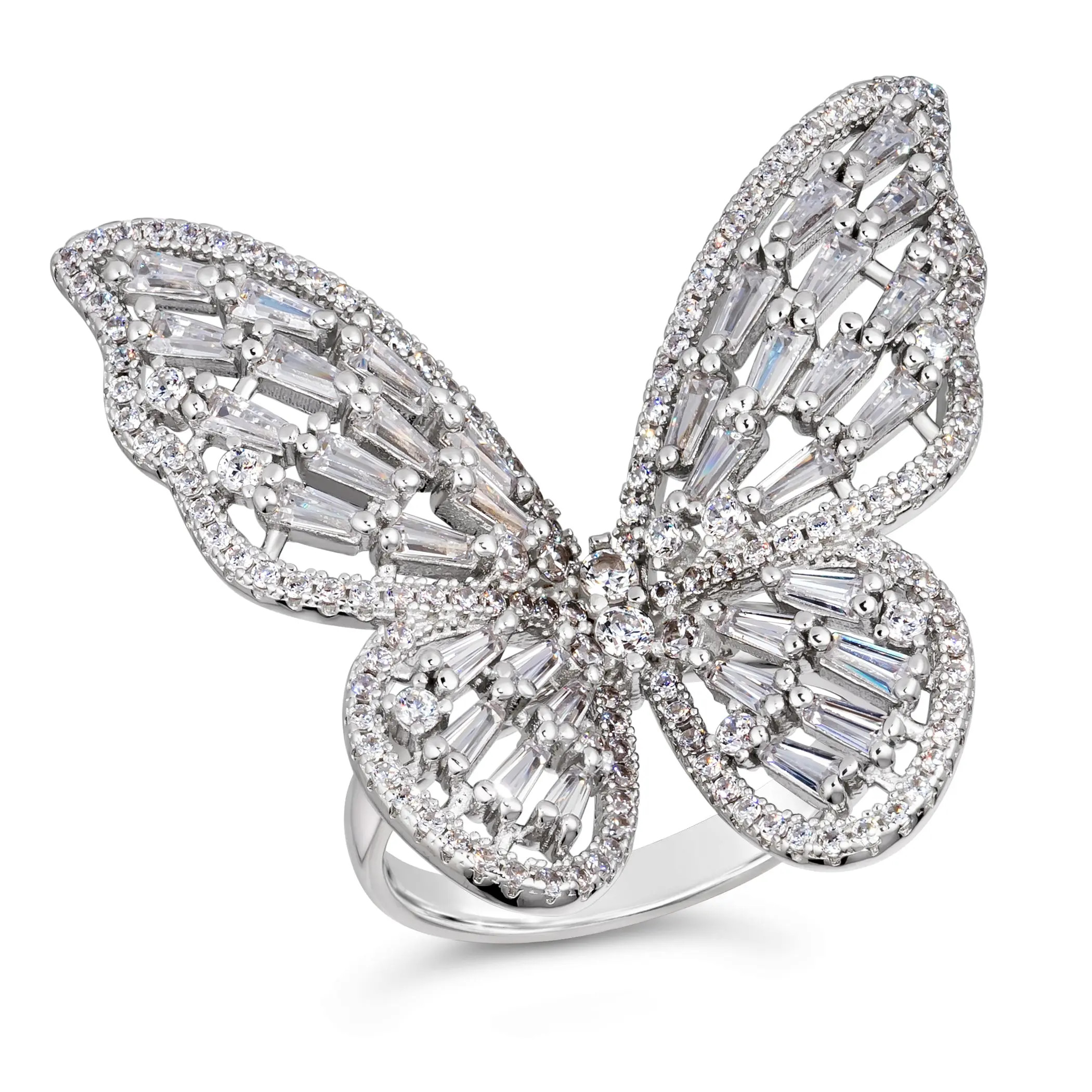 Anna Zuckerman Mariposa Modern Sculpture Ring in Platinum | Anna Zuckerman