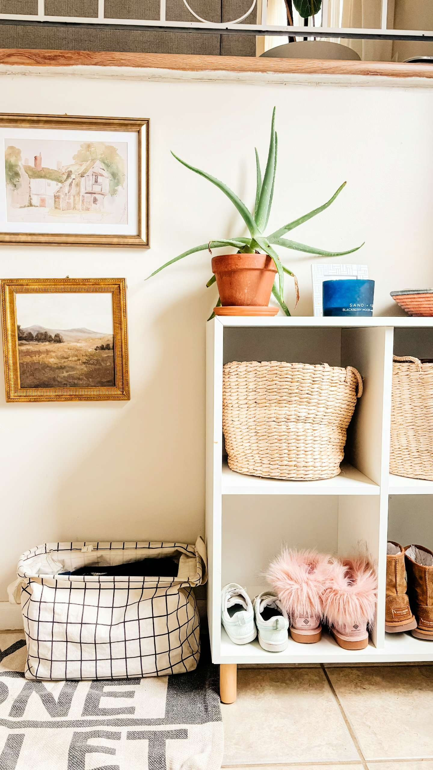 Your entryway is your guests' first peek at who you are and the vibe of your house. Don't forget to make it cute!

With a split level house, it's easy to think that the experience doesn't start until you go up or down the stairs. Now, as soon as I open my front door, I feel like there's a "moment" I want to appreciate.  

 #LTKHome #LTKFindsUnder100