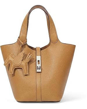 Tote Bag for Women Vegan Leather Bucket Purse for Women Top Handle Handbag Shoulder Bag with Deta... | Amazon (US)