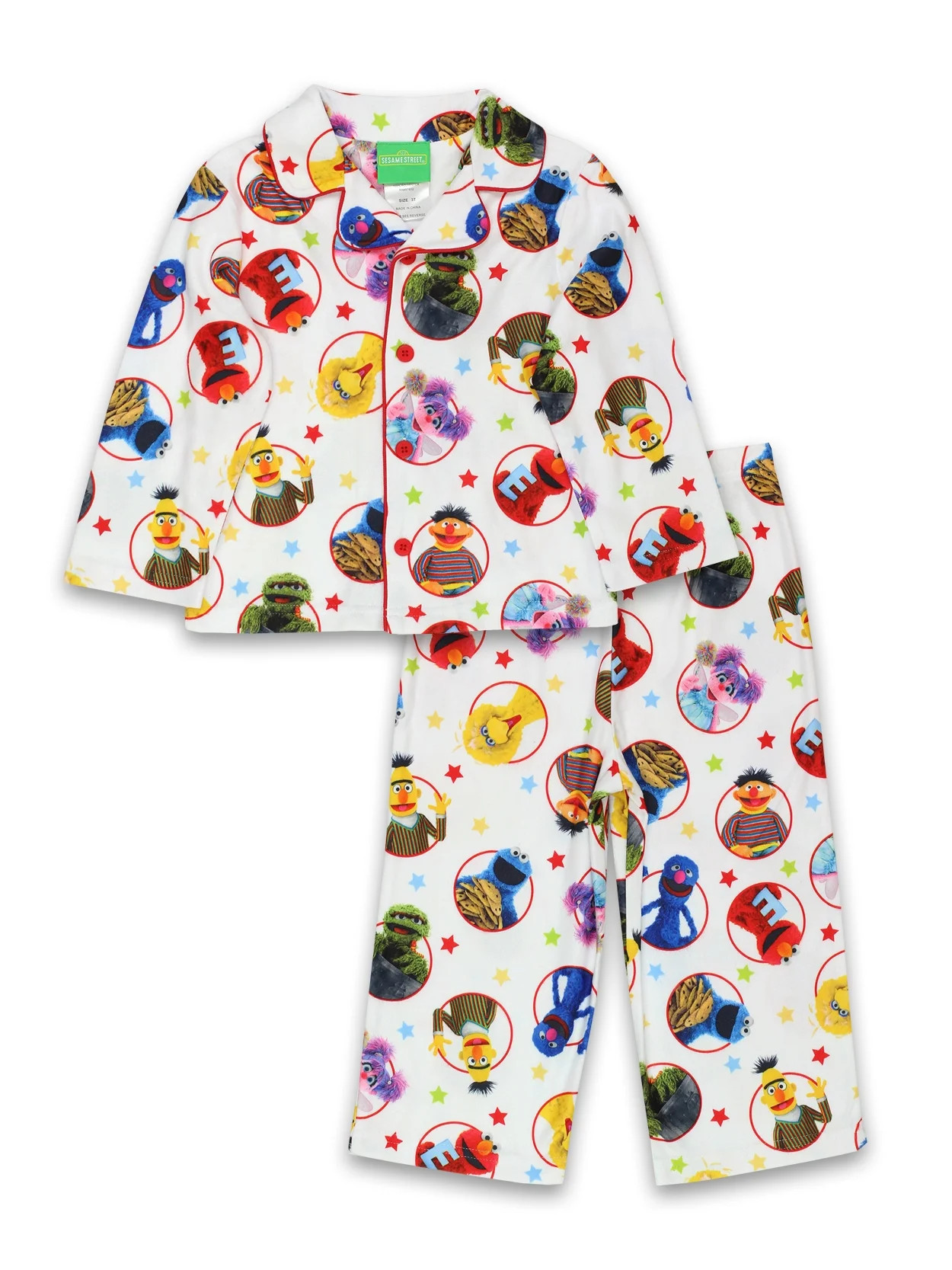 Sesame Street Elmo Infant Toddler Coat Style Pajamas Set 21SS431DCLYT - Walmart.com | Walmart (US)