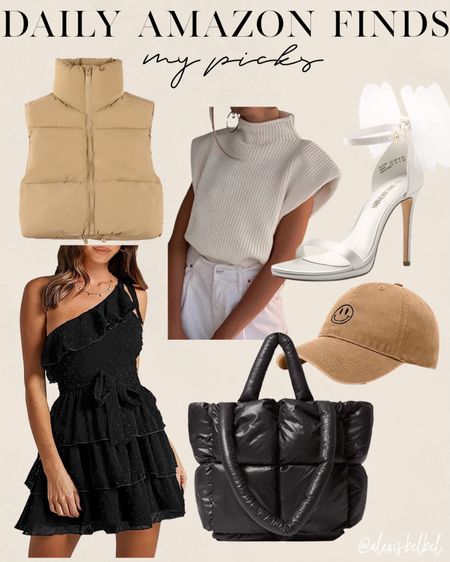 Daily amazon finds: puffer vest, black dress, white heels, puffer bag 

#LTKFind #LTKunder50 #LTKunder100