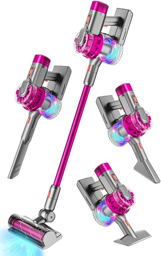 4-in-1 Kids Toy Vacuum That Works with Suction, Electric Toy Toddler Vacuum Cleaner for Children ... | Amazon (US)