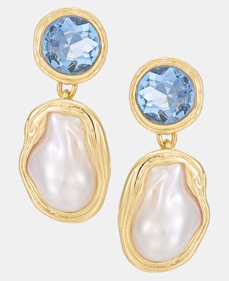 I.N.C. International ConceptsStone & Imitation Pearl Drop Earrings | Macy's