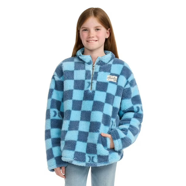 Hurley Girls Sherpa Quarter Zip Pullover | Sam's Club