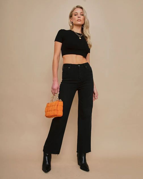 Venti High Rise Straight Leg Crop Denim | VICI Collection