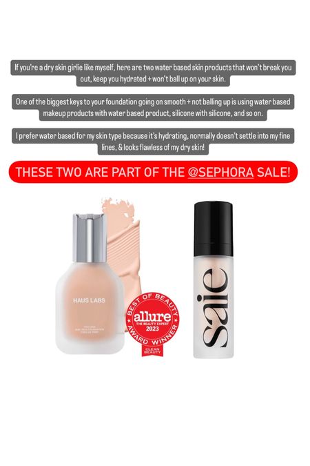 Water based makeup products 

Sephora sale, Sephora, makeup products 