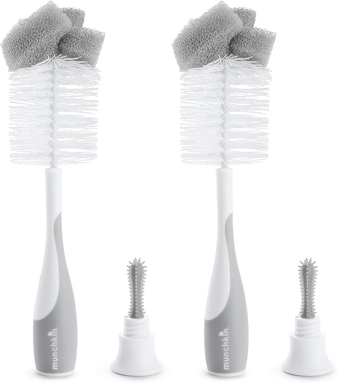 Munchkin® Sponge™ Bottle Brush, Grey, 2 Count (Pack of 1) | Amazon (US)