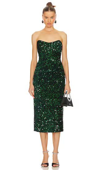 Natalina Dress in Emerald | Revolve Clothing (Global)