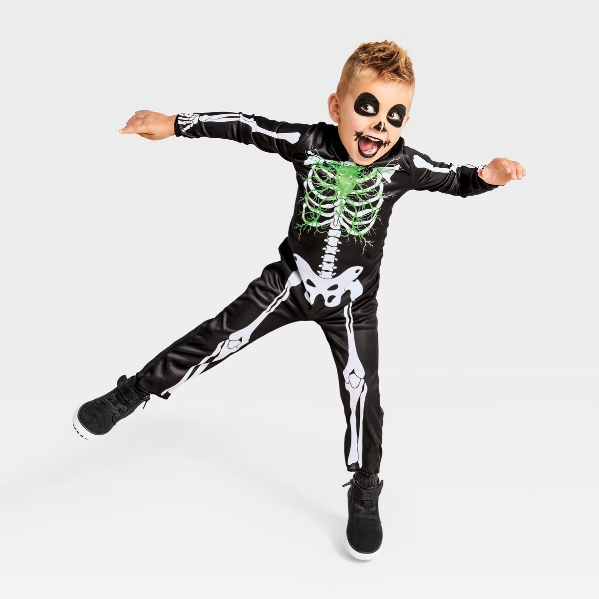 Toddler Glows under Blacklight Electric Bones Skeleton Costume - Hyde and EEK! Boutique™ | Target