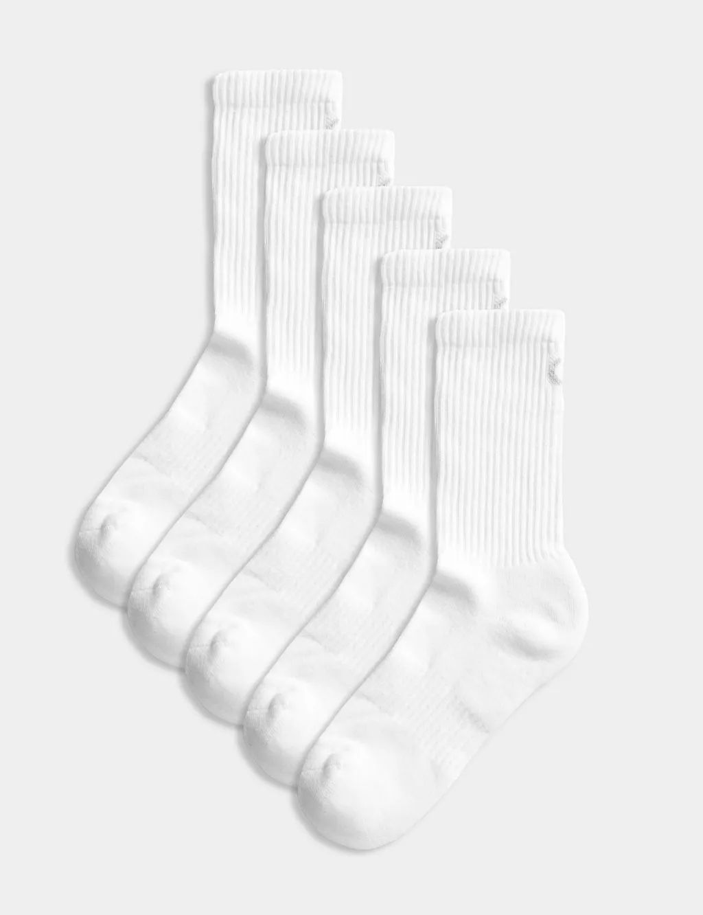5pk Cotton Rich Cushioned Crew Socks | Marks & Spencer (UK)