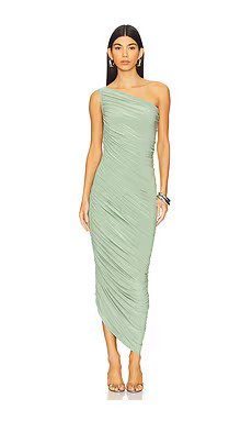 Norma Kamali Diana Gown in Vintage Green from Revolve.com | Revolve Clothing (Global)
