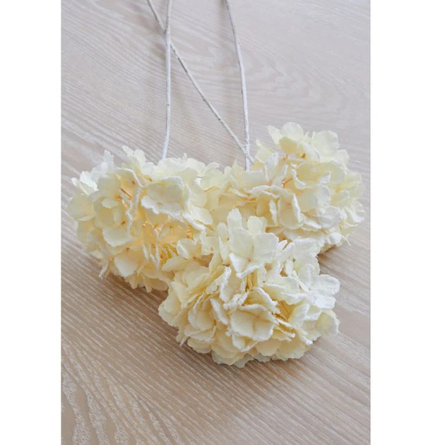 Flocked Hydrangea Stem - Set of 6 | Cailini Coastal