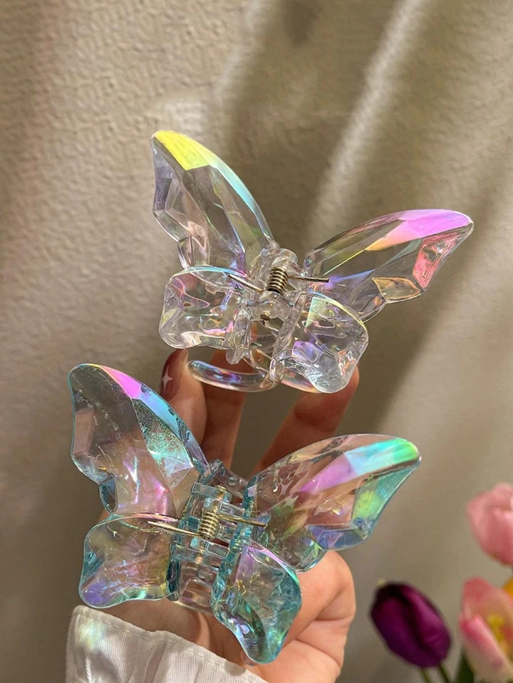 Mujer 2 piezas Garra de pelo con mariposa en forma de moda para vida diaria | SHEIN