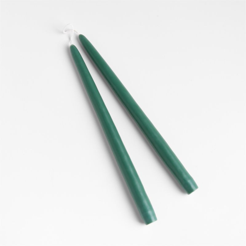 12" Dipped Spruce Taper Candles, Set of 2 + Reviews | Crate & Barrel | Crate & Barrel
