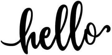 Black Metal Hello Sign Wall Decor - Favorite Wall Hanging Decor Sign for Wall Art Decals Stickers... | Amazon (US)