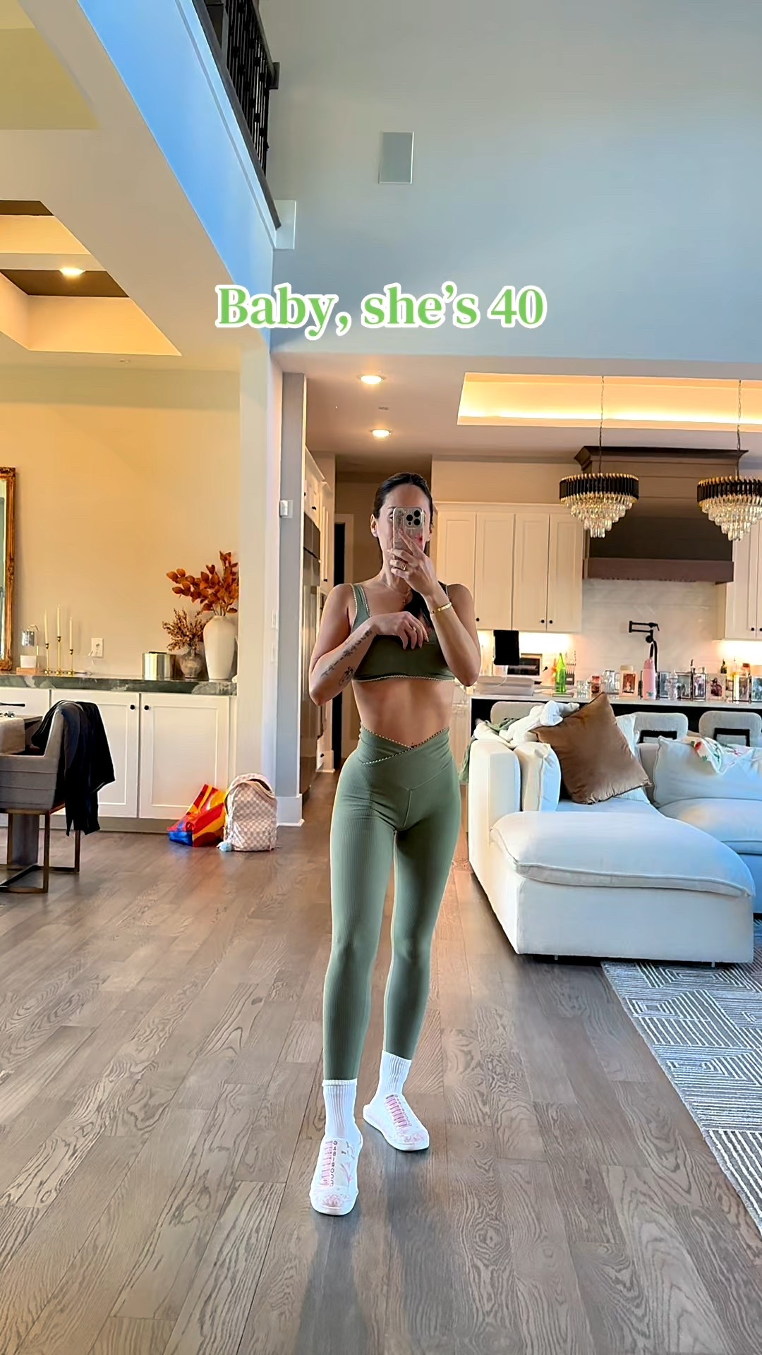 Wearing size medium in both 
5 6 125lbs 