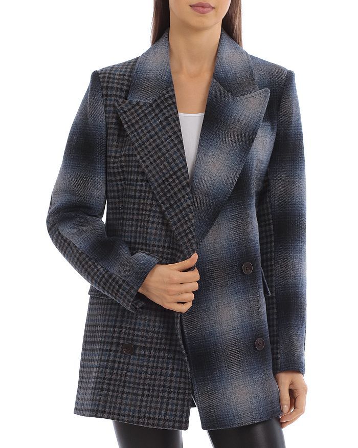 Check Pattern Blocked Coat | Bloomingdale's (US)