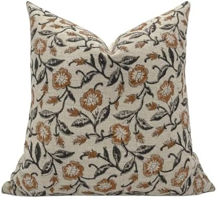 Pack of 2 Vintage Decorative Pillow Covers, Living Room Couch, Sofa, Neutral Floral Throw Pillow ... | Amazon (CA)