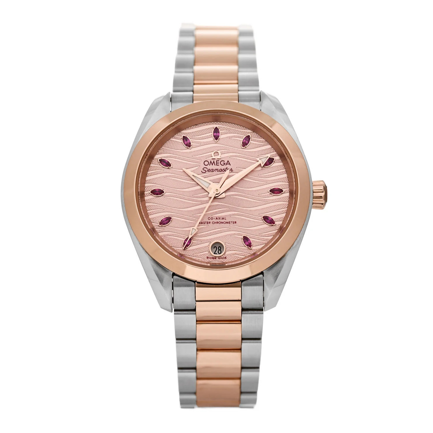 Stainless Steel 18K Sedna Gold Ruby 34mm Seamaster Aqua Terra Co-Axial Automatic Watch Pink 220.2... | FASHIONPHILE (US)