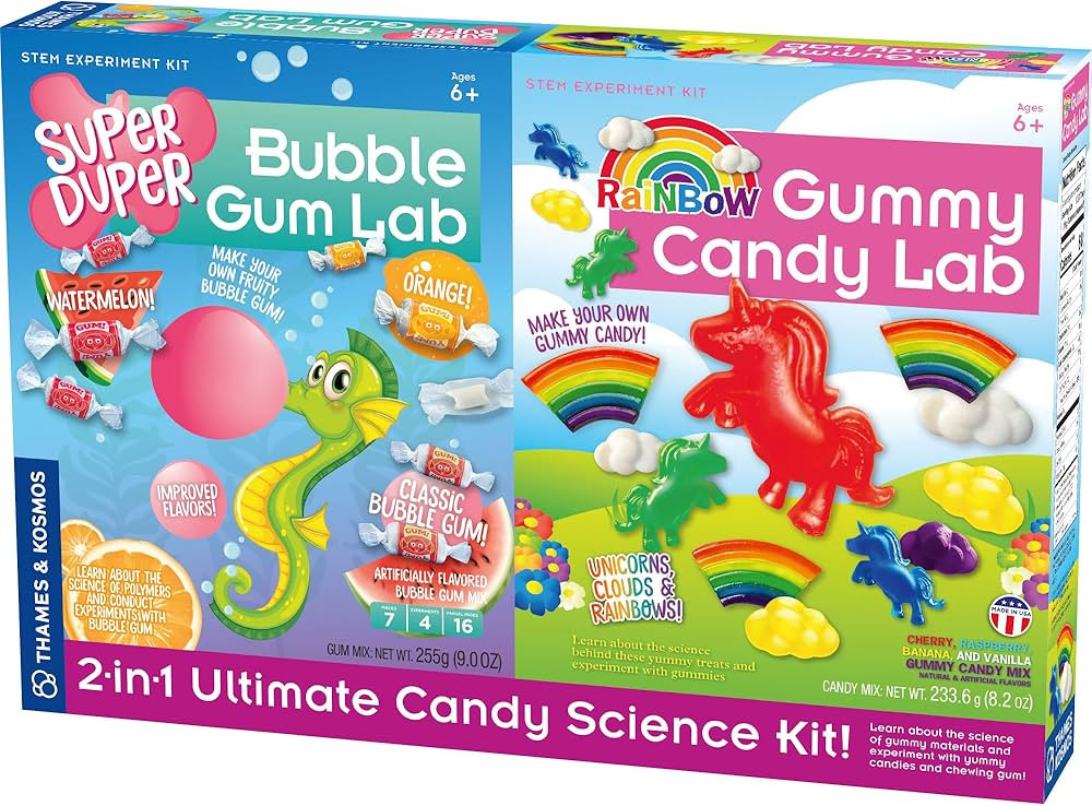 Thames & Kosmos 2-in-1 Ultimate Candy Science Kit | Super Duper Bubble Gum Lab STEM Kit & Rainbow... | Amazon (US)