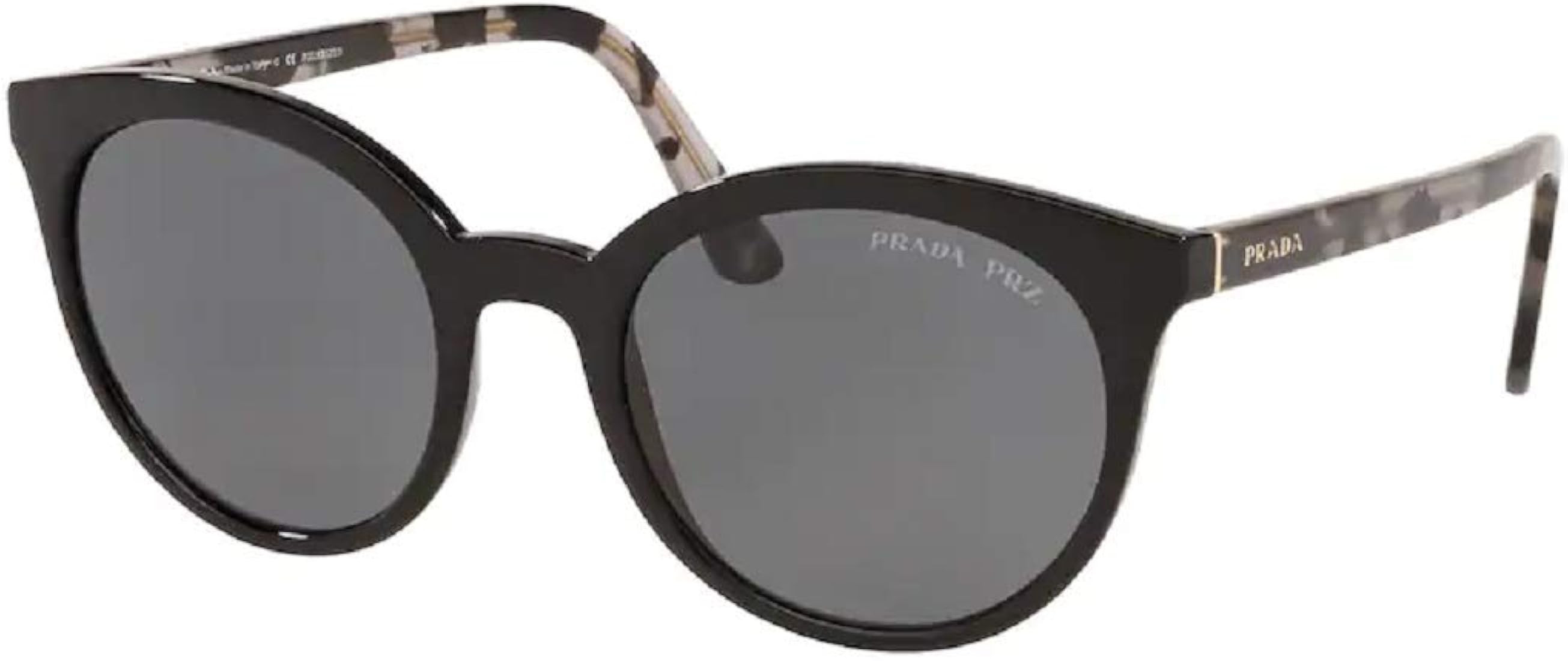Prada PR02XS Round Sunglasses for Women + BUNDLE With Designer iWear Complimentary Eyewear Kit | Amazon (US)