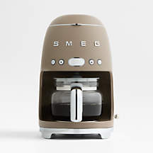 SMEG Matte Mocha Drip Coffee Maker + Reviews | Crate & Barrel | Crate & Barrel